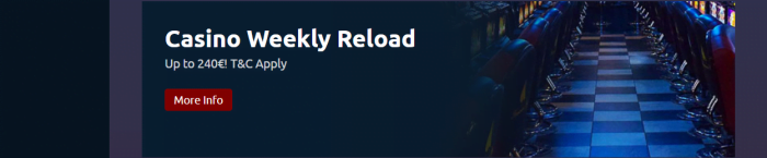 Bonus di ricarica settimanale su Tornadobet.