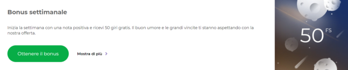 bonus settimanale alf casino