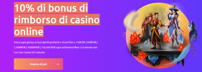 cadoola rimborso 10%