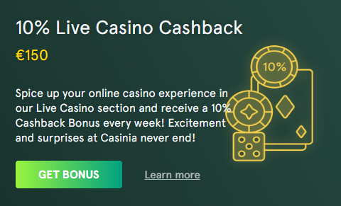 casinia bonus rimborso