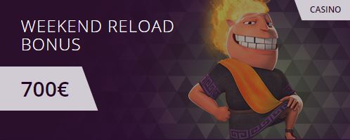 Bonus di ricarica del fine settimana su Malina Casinò.